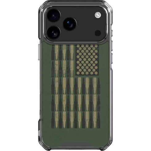 Bullet American Flag iPhone 18 Pro Max Clear Case