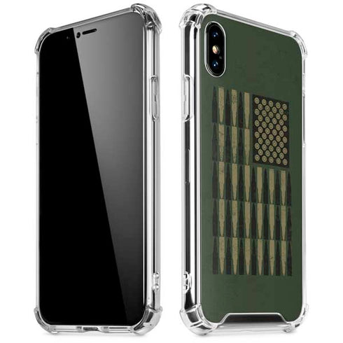Bullet American Flag iPhone X/XS Clear Case