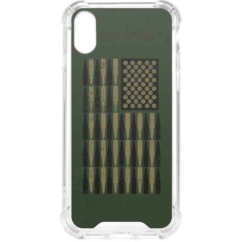Bullet American Flag iPhone XS Clear Case
