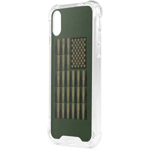 Bullet American Flag iPhone XS Clear Case