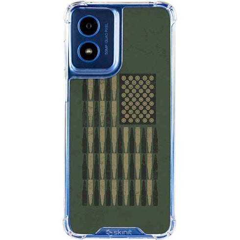 Bullet American Flag Moto G 5G (2024) Clear Case