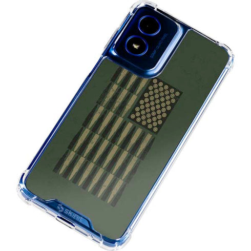 Bullet American Flag Moto G 5G (2024) Clear Case