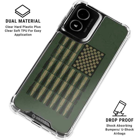 Bullet American Flag Moto G Power 5G (2024) Clear Case