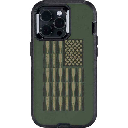 Bullet American Flag Otterbox Defender iPhone Skin