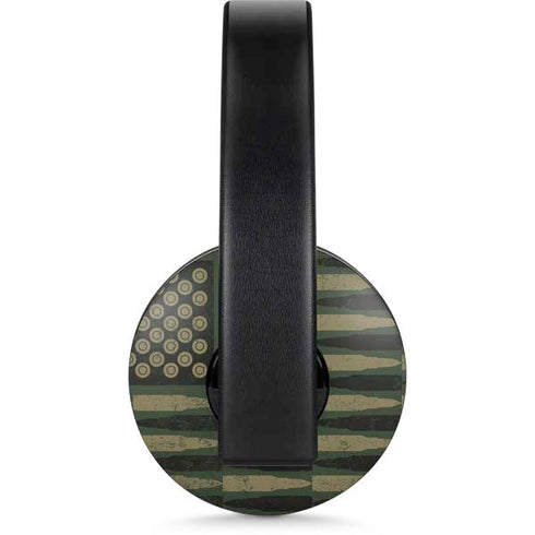 Bullet American Flag PlayStation 4 Gold Wireless Headset Skin
