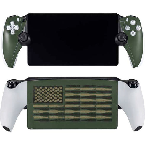 Bullet American Flag PlayStation Portal Remote Player Skin
