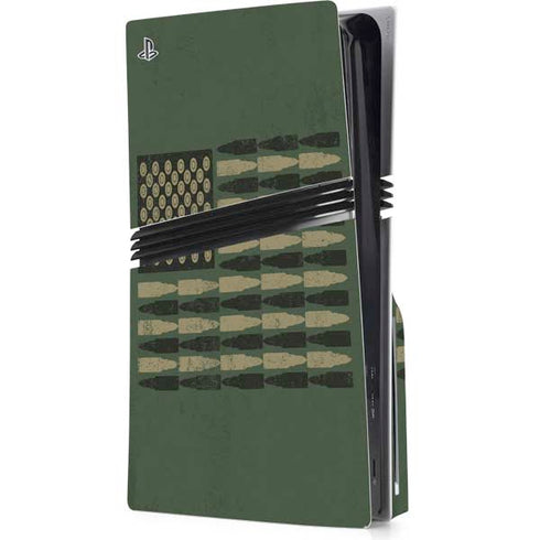 Bullet American Flag PS5 Pro Disk Console Skin