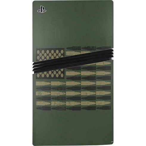 Bullet American Flag PS5 Pro Disk Console Skin