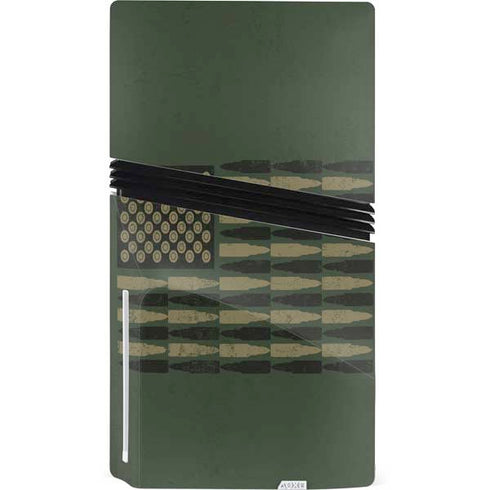 Bullet American Flag PS5 Pro Disk Console Skin