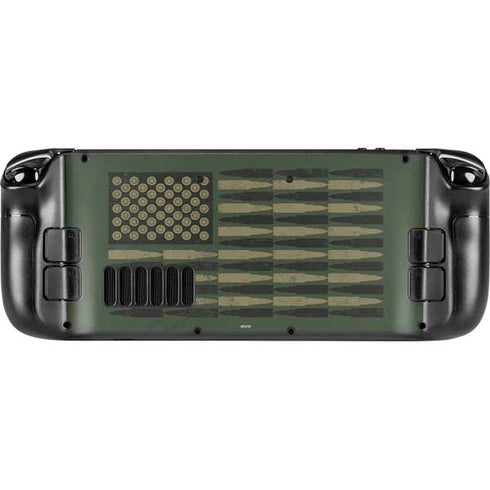 Bullet American Flag Steam Deck Handheld Gaming Computer OLED Skin