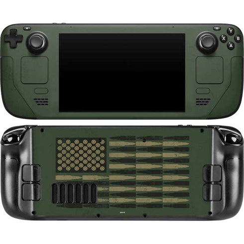 Bullet American Flag Steam Deck Handheld Gaming Computer Skin