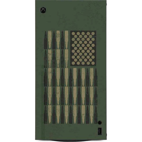 Bullet American Flag XBox Series X Digital Edition Console Skin