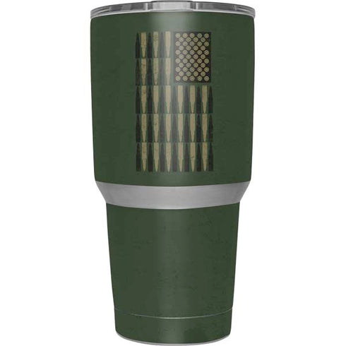Bullet American Flag Yeti 30oz Rambler Tumbler Skin