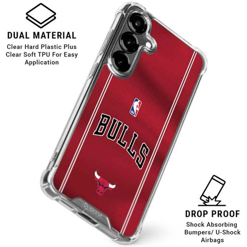 NBA Chicago Bulls Jersey Galaxy S26 Clear Case