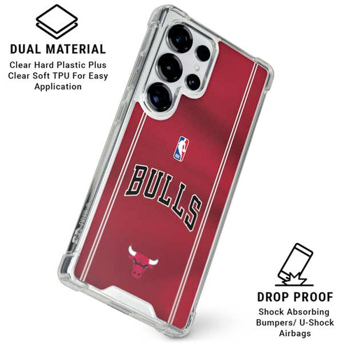 NBA Chicago Bulls Jersey Galaxy S26 Ultra Clear Case