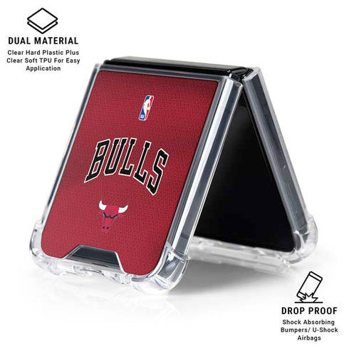 NBA Chicago Bulls Jersey Galaxy Z Flip7 Clear Case