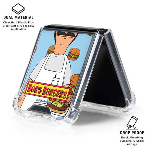 Bobs Burgers Burger of the Day Galaxy Z Flip6 Clear Case