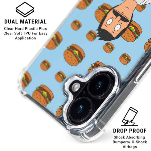 Bobs Burgers Burger of the Day iPhone 16 Plus Clear Case
