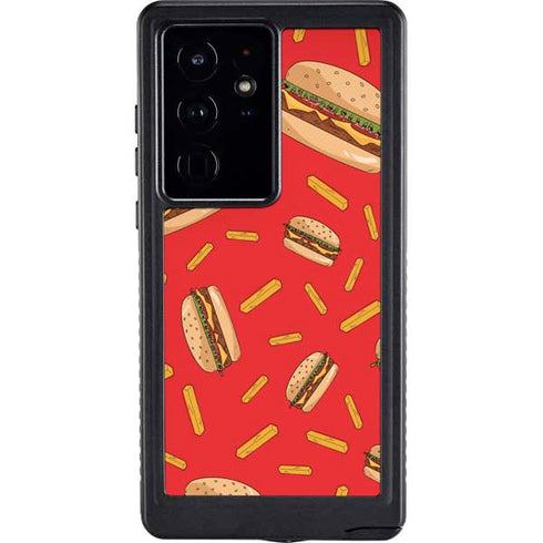 Burgers and Fries Galaxy S24 Ultra Waterproof Case