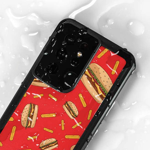 Burgers and Fries Galaxy S24 Ultra Waterproof Case