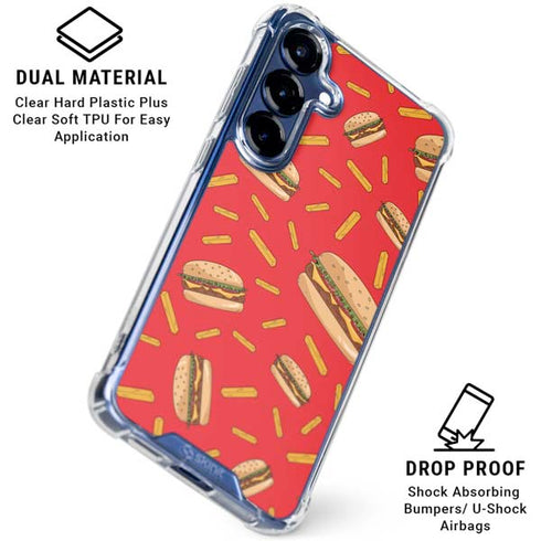 Burgers and Fries Galaxy S25 Plus Clear Case