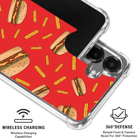 Burgers and Fries Galaxy S26 Clear Case
