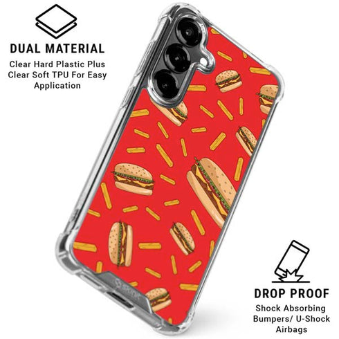Burgers and Fries Galaxy S26 Plus Clear Case