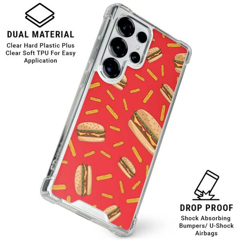 Burgers and Fries Galaxy S26 Ultra Clear Case