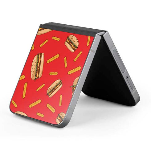 Burgers and Fries Galaxy Z Flip6 Skin