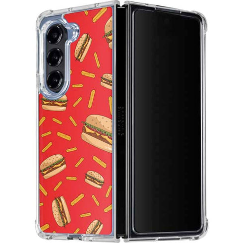 Burgers and Fries Galaxy Z Fold5 5G Clear Case