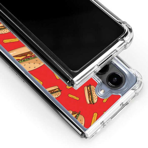 Burgers and Fries Galaxy Z Fold5 5G Clear Case