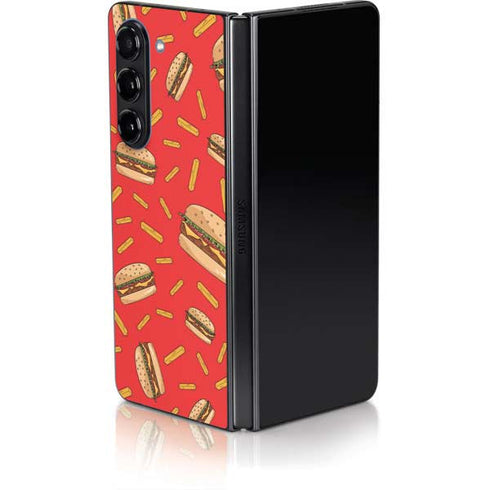 Burgers and Fries Galaxy Z Fold5 5G Skin