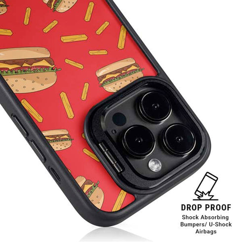 Burgers and Fries iPhone 14 Pro Kickstand Case