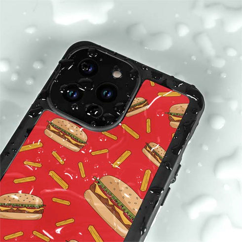 Burgers and Fries iPhone 15 Pro Waterproof Case