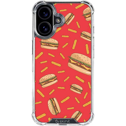 Burgers and Fries iPhone 16 Clear Case