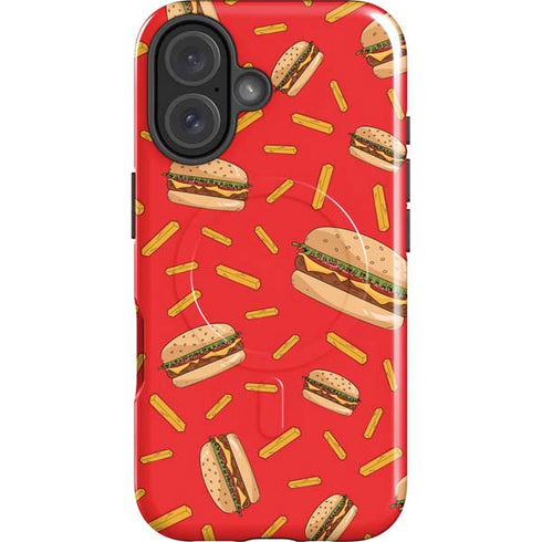 Burgers and Fries iPhone 16 Plus Magsafe Impact Case