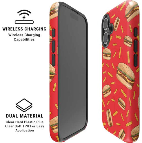 Burgers and Fries iPhone 16 Plus Magsafe Impact Case