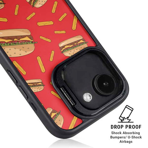 Burgers and Fries iPhone 16e Kickstand Case