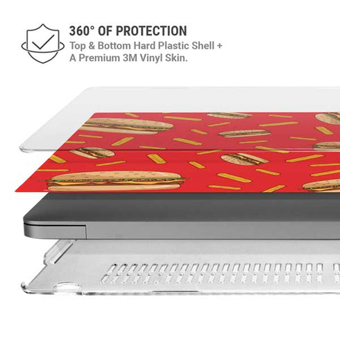 Burgers and Fries MacBook Pro 14in (2021-24) Case plus Skin