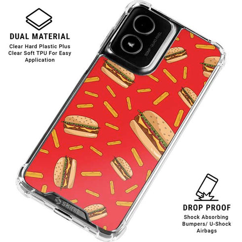 Burgers and Fries Moto G Power 5G (2024) Clear Case