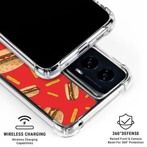 Burgers and Fries Moto G Power 5G (2024) Clear Case