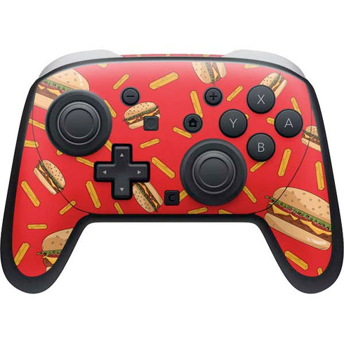 Burgers and Fries Nintendo Switch 2 (2025) Pro Controller Skin