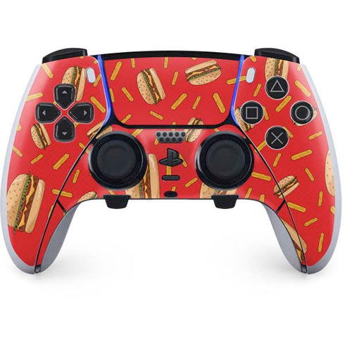 Burgers and Fries PS5 DualSense Edge Pro Controller Skin