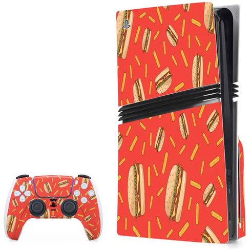 Burgers and Fries PS5 Pro Disk Bundle Skin
