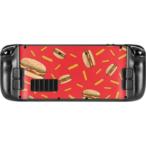 Burgers and Fries Steam Deck Handheld Gaming Computer OLED Skin