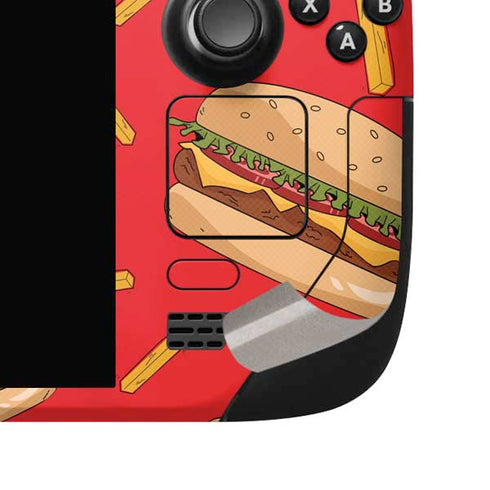 Burgers and Fries Steam Deck Handheld Gaming Computer OLED Skin