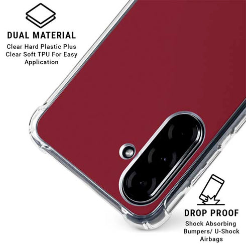 Burgundy Galaxy A36 5G Clear Case