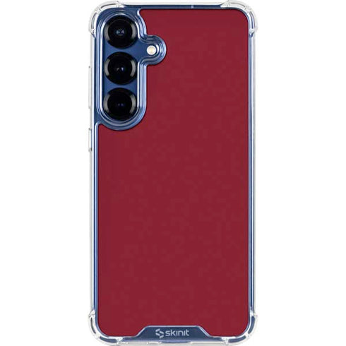 Burgundy Galaxy S25 Clear Case