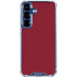 Burgundy Galaxy S25 Clear Case