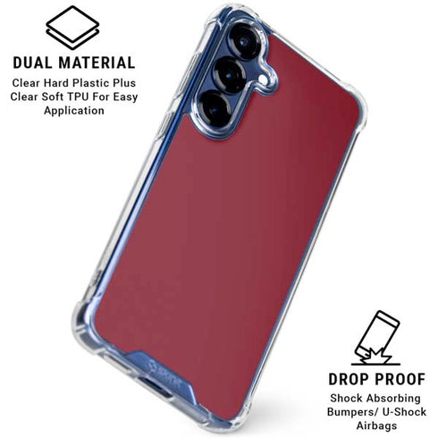 Burgundy Galaxy S25 Clear Case